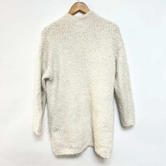 Rip Curl Snow Drify Fuzzy Boucle Cardigan Sweater Open Teddy Knit Size Small - Picture 10 of 12